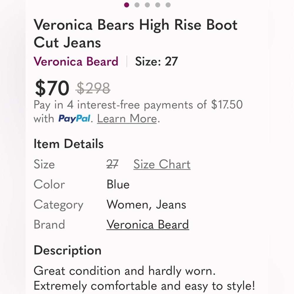 Veronica Beard Light Blue Jeans with Tan Stripes - Picture 6 of 6